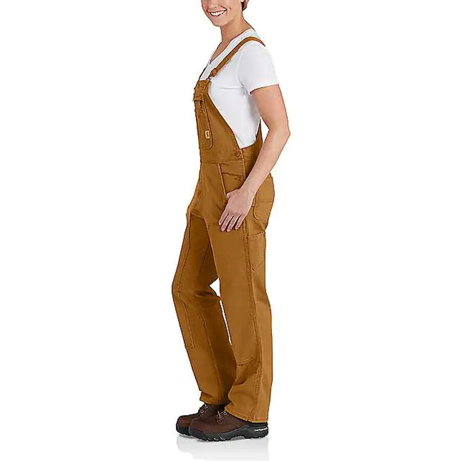 Rugged Flex Loose Fit Canvas Bib Bruin Overall Dames