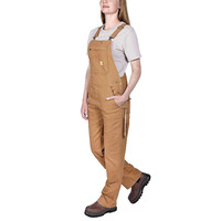 Rugged Flex Relaxed Fit Canvas Bib Bruin Overall Dames