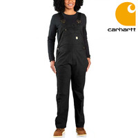 Rugged Flex Relaxed Fit Canvas Bib Zwart Overall Dames