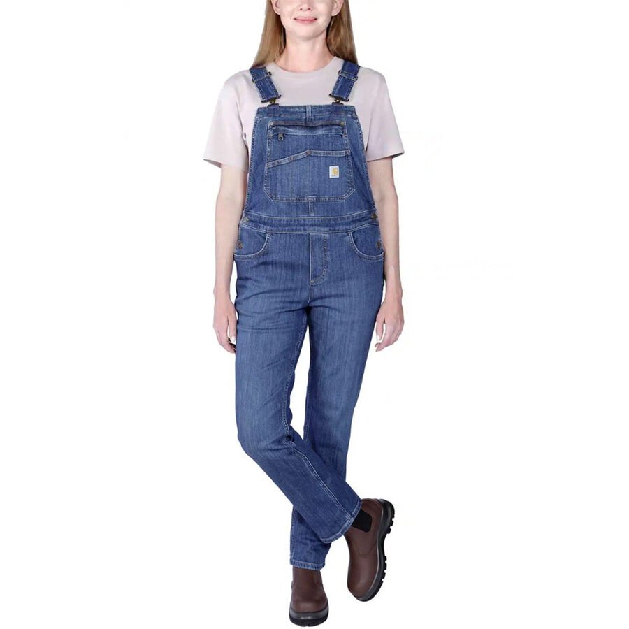 Rugged Flex Relaxed Fit Denim Bib Overall Dames