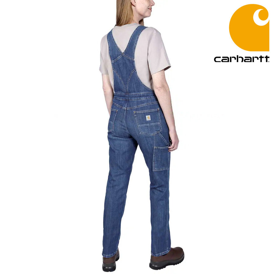 Rugged Flex Relaxed Fit Denim Bib Overall Dames