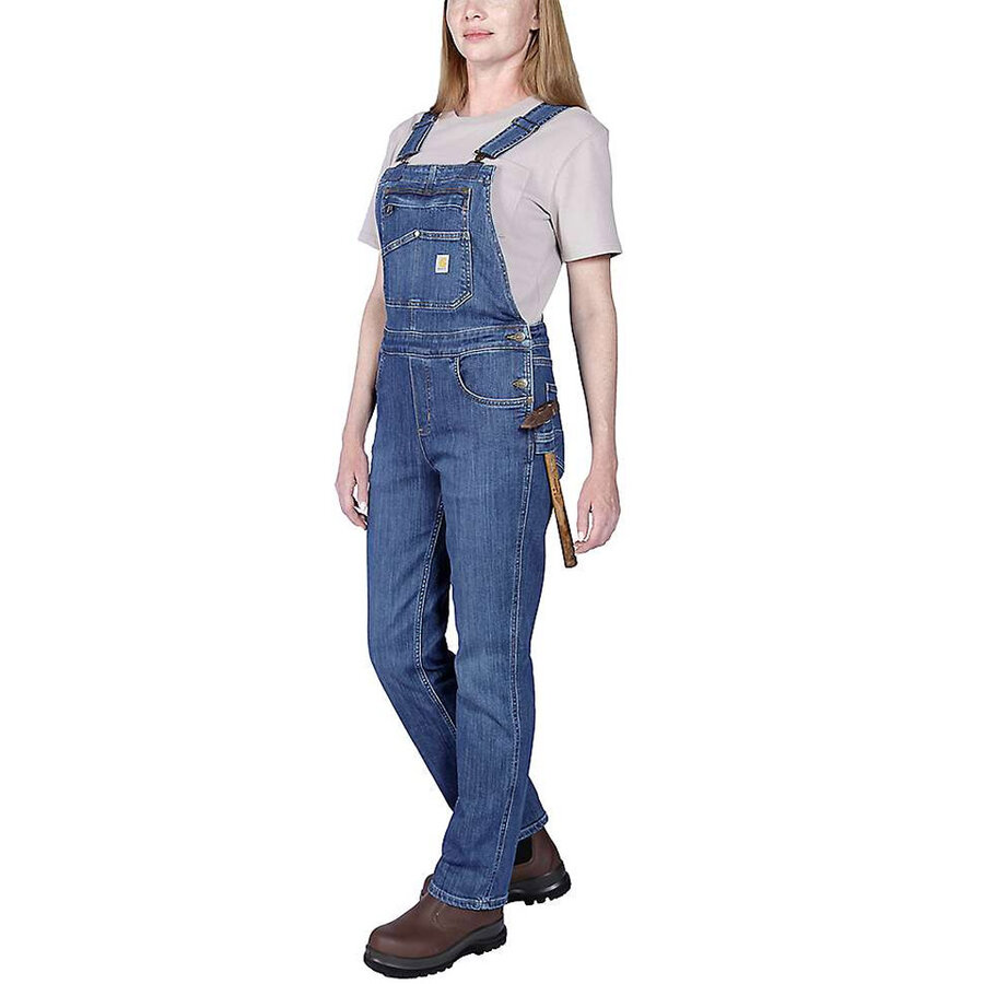 Rugged Flex Relaxed Fit Denim Bib Overall Dames