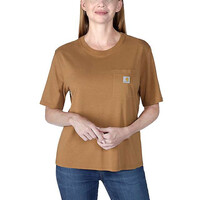 Lightweight Short-Sleeve Crewneck Bruin T-Shirt Dames