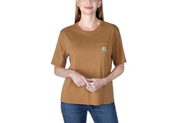 Carhartt Lightweight Short-Sleeve Crewneck Bruin T-Shirt Dames