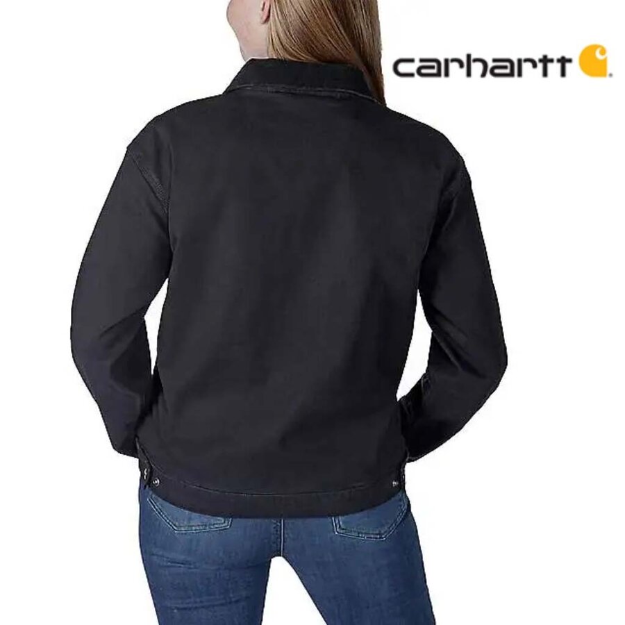 Relaxed Fit Canvas Detroit Zwart Jacket Dames