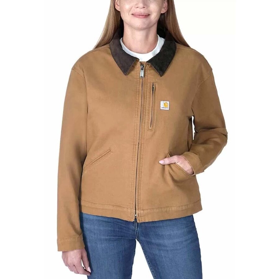 Relaxed Fit Canvas Detroit Bruin Jacket Dames