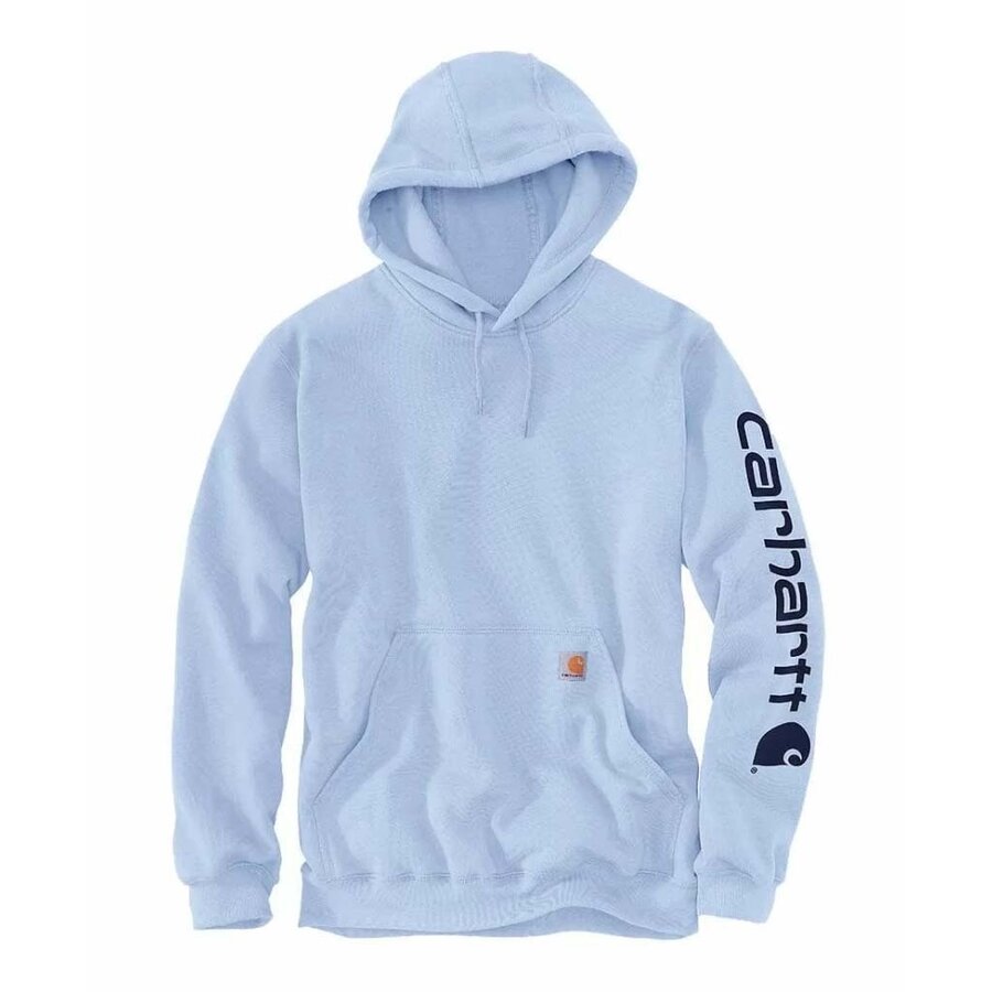 Sleeve Logo Fog Blue Hooded Sweatshirt Heren