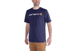 Carhartt Dearborn Logo Shortsleeve Navy T-Shirt Heren Carhartt Dearborn Logo Shortsleeve Navy T-Shirt Heren