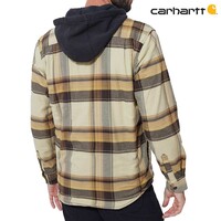 RF Flannel Fleece Hooded Dark Brown Shirtjack Heren
