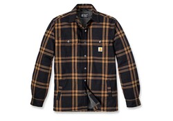 Carhartt Flannel Sherpa Lined Black Shirtjack Heren Carhartt Flannel Sherpa Lined Black Shirtjack Heren