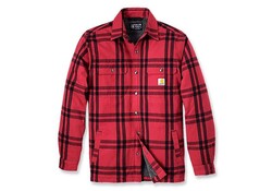 Carhartt Flannel Sherpa Lined Crabapple Shirtjack Heren Carhartt Flannel Sherpa Lined Crabapple Shirtjack Heren