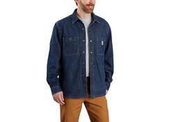 Carhartt Denim Fleece Snap-Front Glacier Shirtjack Heren
