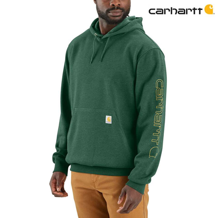 Sleeve Logo Frosted Balsem Heather Hooded Sweatshirt Heren