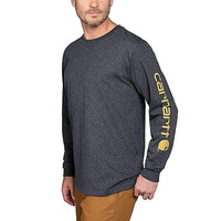 Heavyweight Logo Sleeve Graphic Carbon Heather Shirt Heren