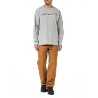 Heavyweight Longsleeve Logo Graphic Heather Grey Shirt Heren