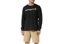Carhartt Heavyweight Longsleeve Logo Graphic Black Shirt Heren