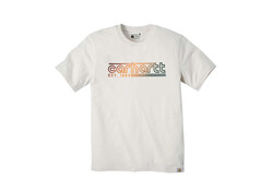 Carhartt Relaxed Fit Logo Graphic Oat Milk T-Shirt Heren