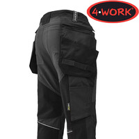 4WORK - Bilbao hybrid werkbroek zwart