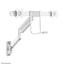 Neomounts DS75-450WH2 Monitorarm 17-32" - gasveer - Topfix - 180°-stop
