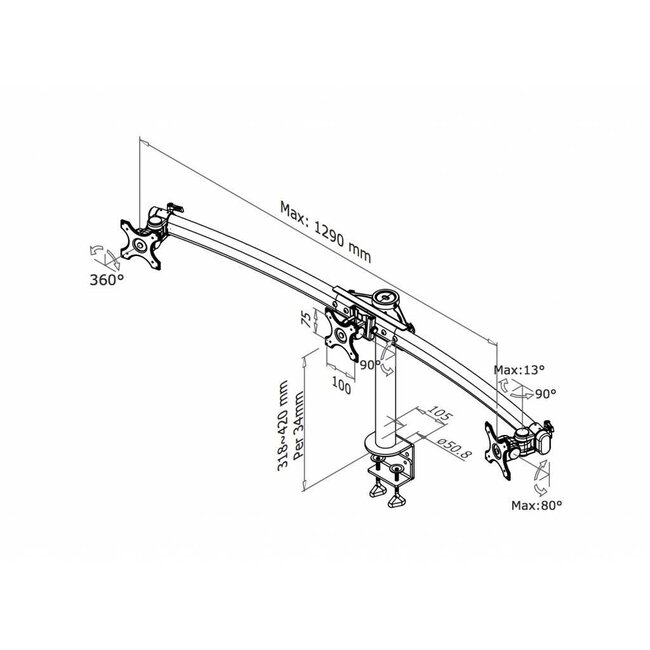 Neomounts FPMA-D700D3 Monitorbeugel