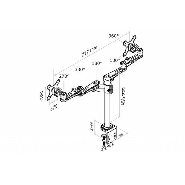 Neomounts FPMA-D935D monitorbeugel
