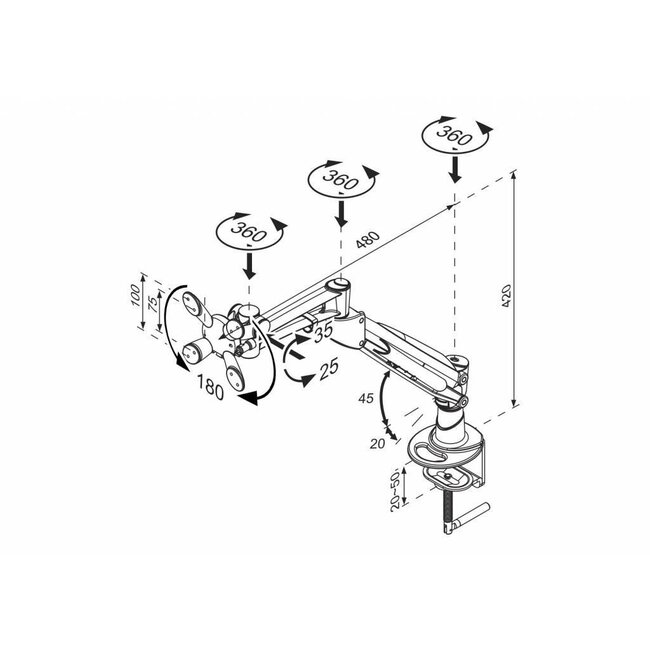 Neomounts FPMA-D940G Monitorbeugel