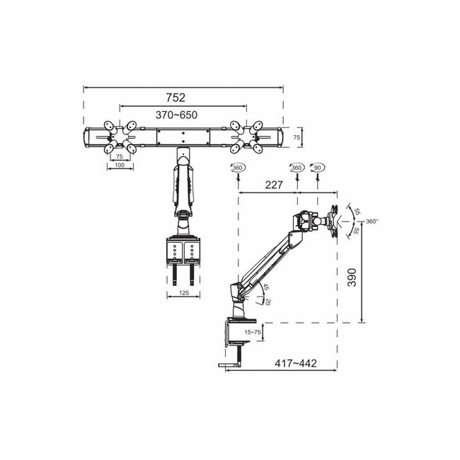 Neomounts FPMA-D940D Monitorbeugel