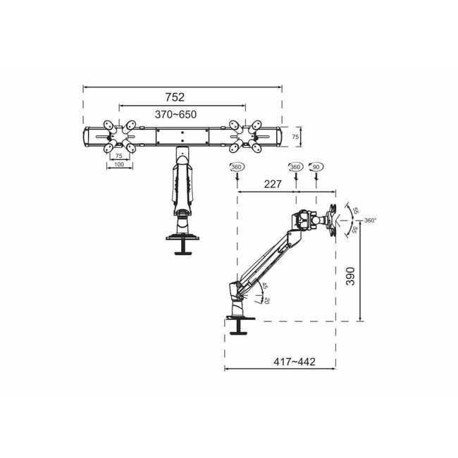 Neomounts FPMA-D940DG Monitorbeugel