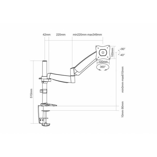 Neomounts FPMA-D950 Monitorbeugel