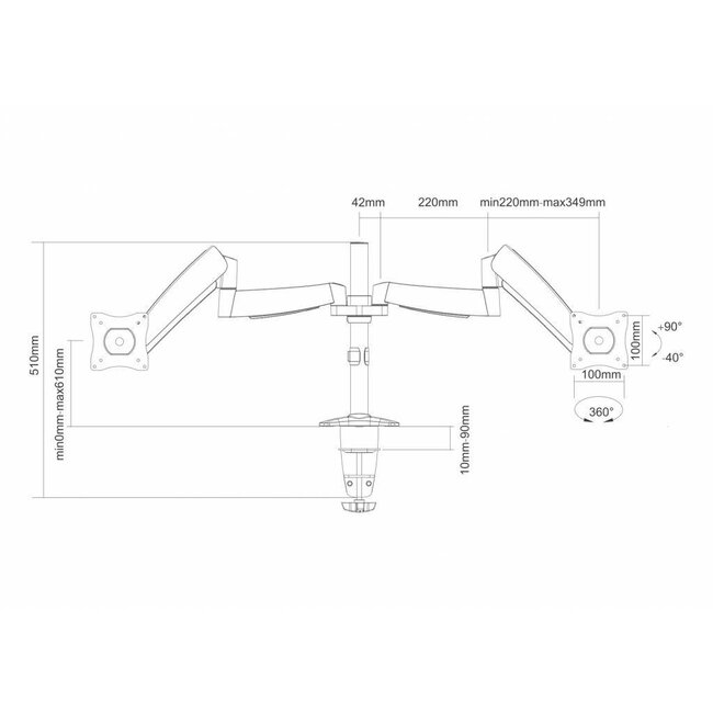 Neomounts FPMA-D950D Monitorbeugel