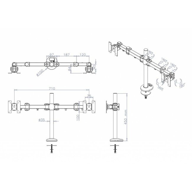 Neomounts FPMA-D960DG Monitorbeugel