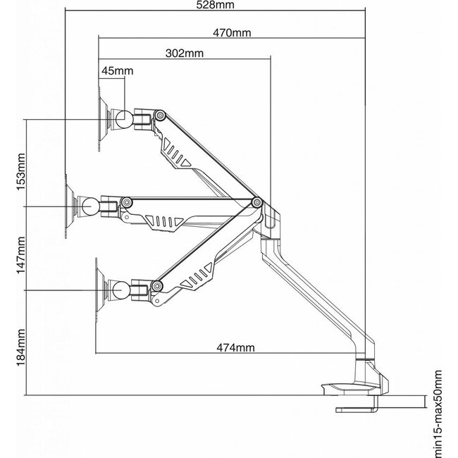 Neomounts FPMA-D750WHITE Monitor Beugel