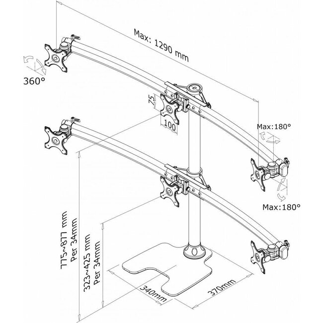 Neomounts FPMA-D700DD6 Monitorbeugel