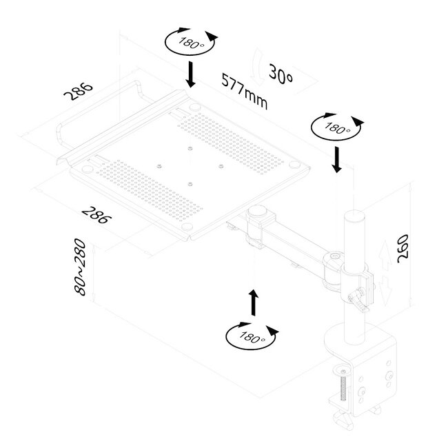 Neomounts NOTEBOOK-D100 Bureauarm