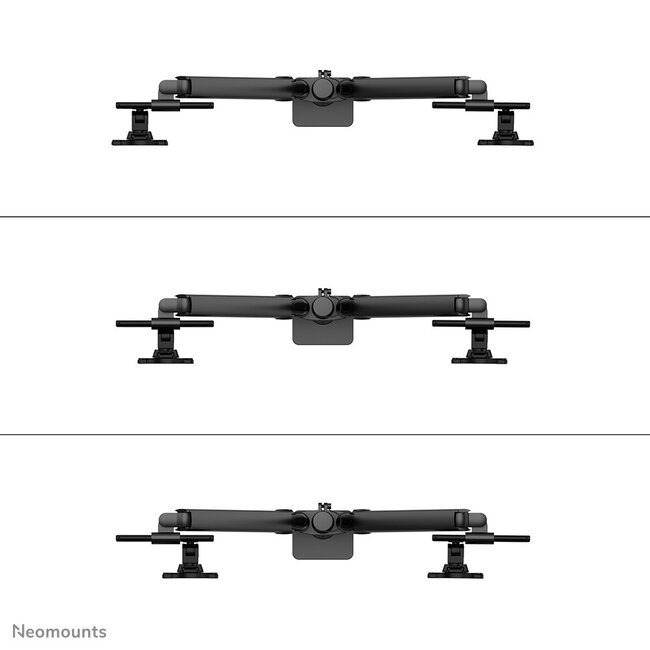 Neomounts DS65S-950BL2 Monitorarm 24-34" - gasveer - Topfix - multi-instelbaar - 180°-stop