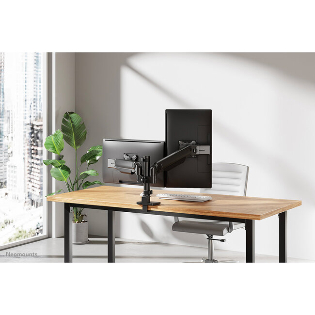 Neomounts DS65S-950BL2 Monitorarm 24-34" - gasveer - Topfix - multi-instelbaar - 180°-stop