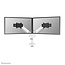 Neomounts DS65S-950WH2 Monitorarm 24-34" - gasveer - Topfix - multi-instelbaar - 180°-stop