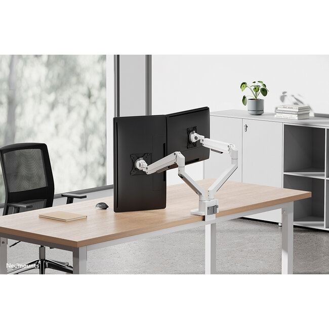 Neomounts DS70-250WH2 Monitorarm 17-32 inch - gasveer - Topfix - 180°-stop