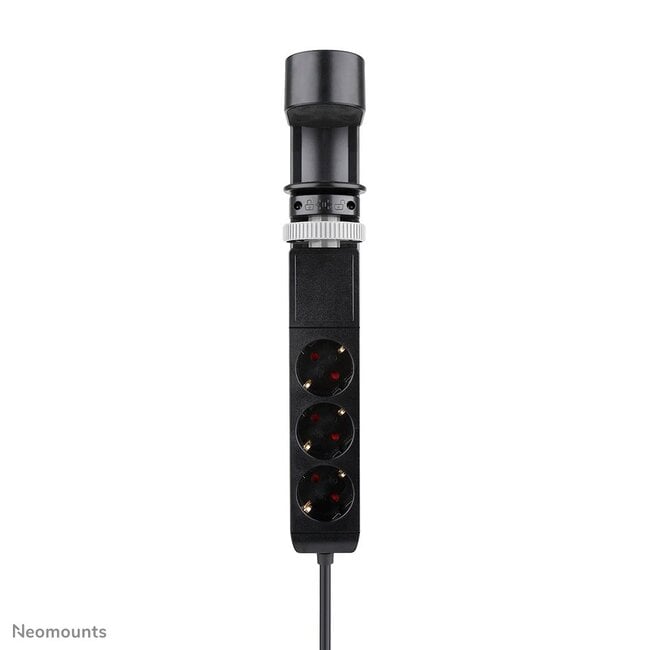 Neomounts DS22-840BL6 Bureaucontactdoos met klem en USB-C en USB-A poorten - Quick-charge