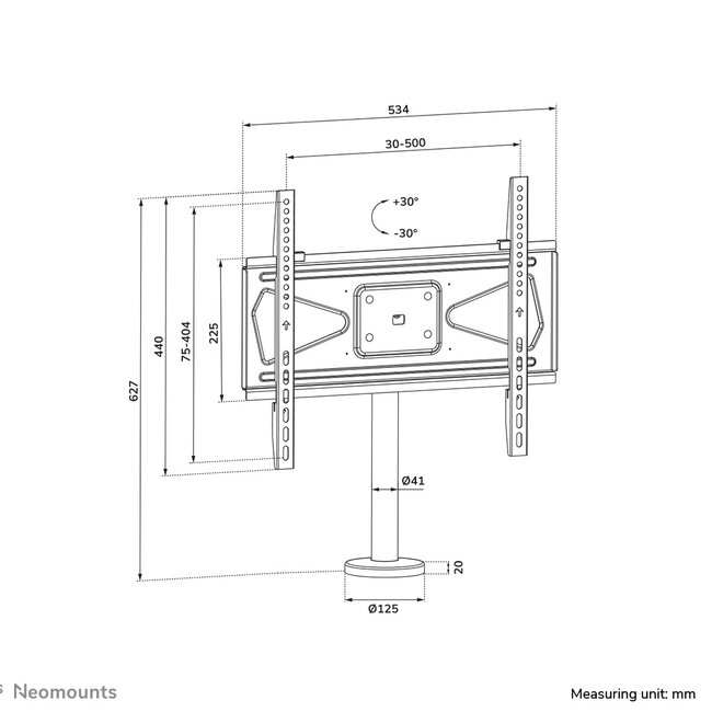 Neomounts DS42-430BL14 TV standaard 32-55"- bolt-down - zwenkbaar