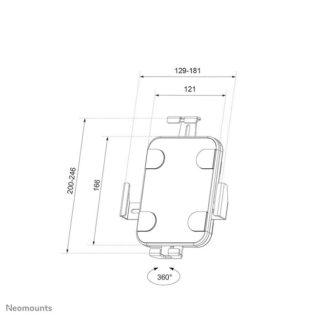 Neomounts WL15-625WH1 Tablet Wandhouder