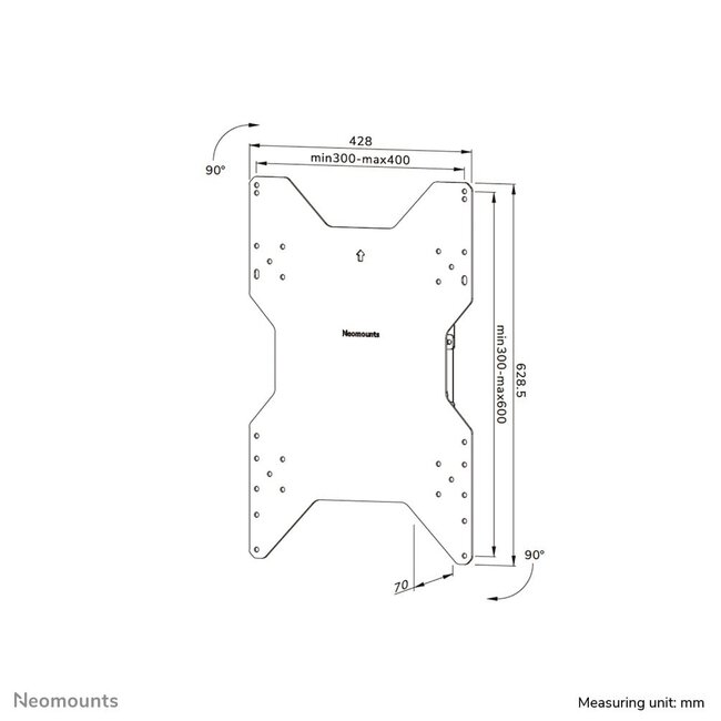 Neomounts WL85-515BL16 TV Beugel 55-75" - roteerbaar