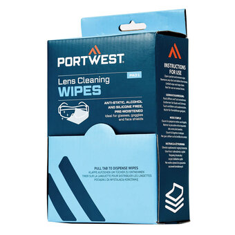PORTWEST PA01 Brillen Schoonmaakdoekjes (100 stuks)