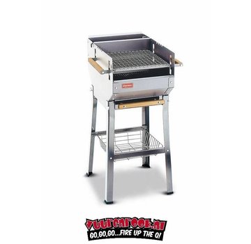 Mediterrane Houtgrill RVS