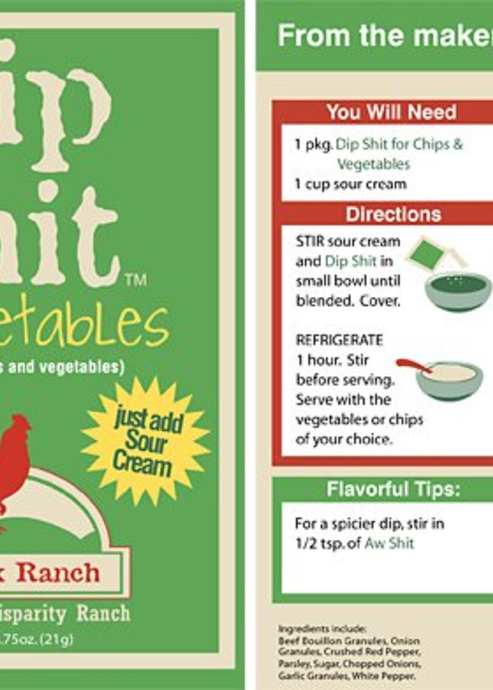 Special Shit Big Cock Ranch Dip Shit for Vegetables