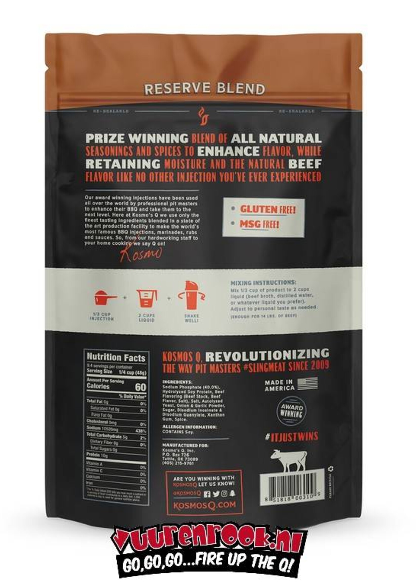 Kosmos Kosmos Reserve Blend Brisket Brine Injection 16oz