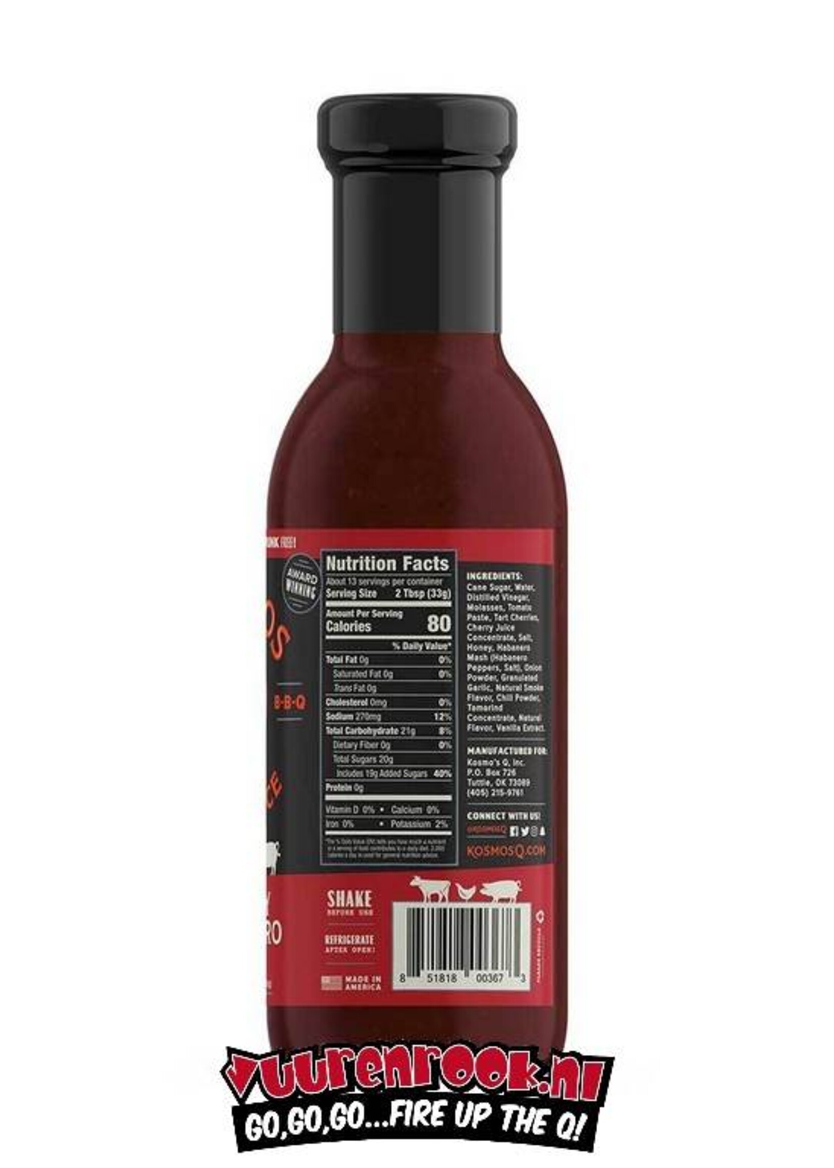 Kosmos Kosmos Cherry Habanero BBQ Sauce 15.5oz