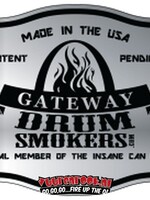 Gateway Drum Smokers Die Original Gateway Logo Plate aus rostfreiem Stahl