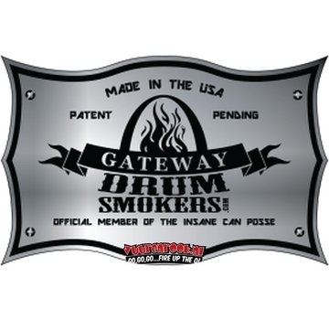 Gateway Drum Smokers Die Original Gateway Logo Plate aus rostfreiem Stahl