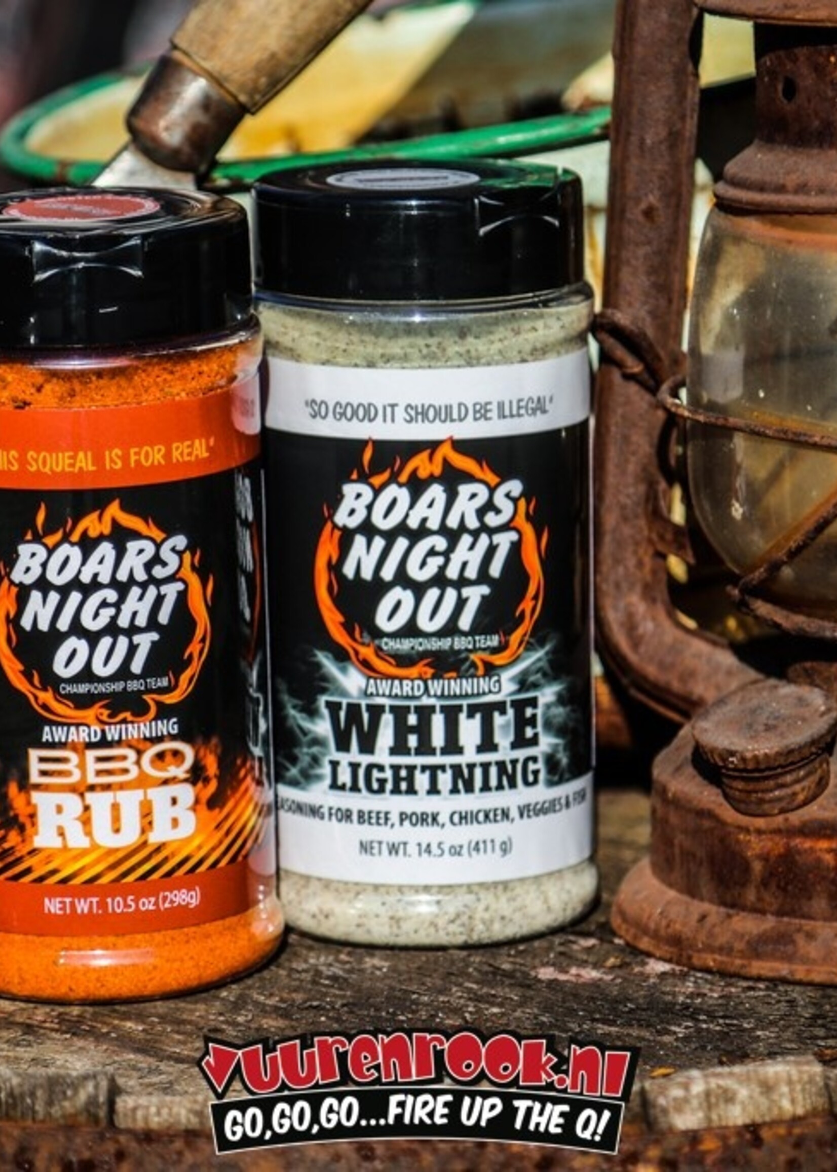 Boars Night Out Boars Night Out White Lightning Double Garlic Butter Seasoning 12.2oz